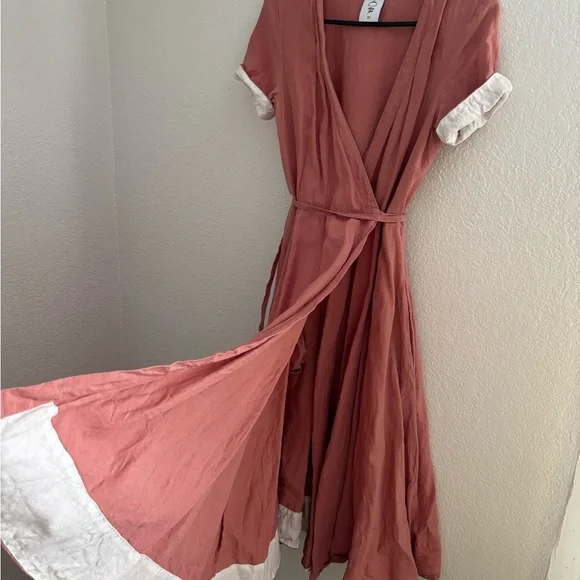 Son de Flor Vintage Pink Wrap Dress - Picture 4 of 6